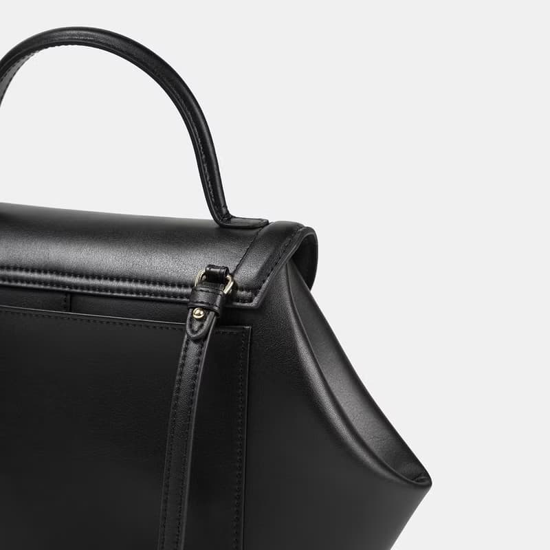 The Miro Bag 玉米基純素皮革 手提包 斜背包 黑色