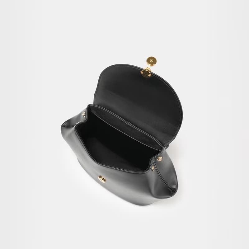 The Miro Bag 玉米基純素皮革 手提包 斜背包 黑色