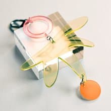 Summer grass - acrylic sun keyring
