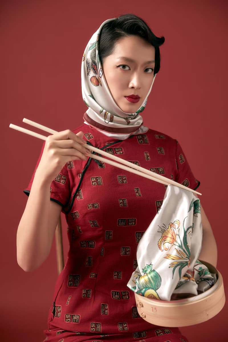 24 節氣食材圖鑑大方巾 ( 含印花束口包 )