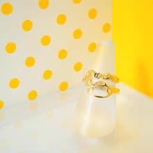 布丁狗25週年系列-Purin Symbol 布甸狗經典外框純銀戒指