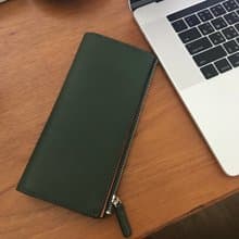 W leather wallet /Green