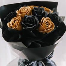 黑玫瑰花束/香皂花花束/生日花束/情人節花束/告白花束/永生花束