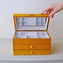 【Ms. box 箱子小姐】英式古典木製珠寶盒/飾品盒(原木拼花)