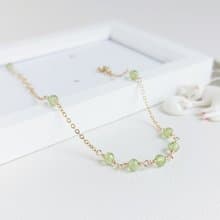 橄欖石 x 14KGF手鍊