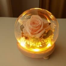 夜燈玻璃盅-蜜桃色