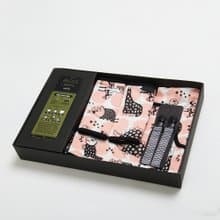 紗布巾禮盒 | 粉搖滾恐龍 (彌月禮盒 新生兒禮盒)