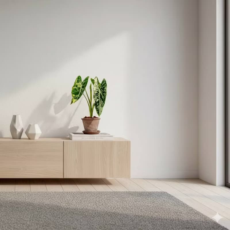 斑葉絨葉觀音蓮 摩卡陶盆栽 開幕盆栽 桌上盆栽 送禮