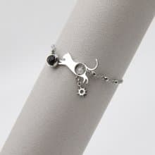 LunaWhisker 貓玩球喵月光石手鍊