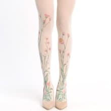 Colourful meadow floral tights, nature lover fashion, flower girl outfit