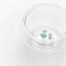 / 小金平 / 天河石925純銀原石耳環