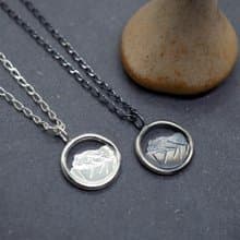 台灣百岳【迷你南湖大山】925純銀手工項鍊 送禮 情人節禮物