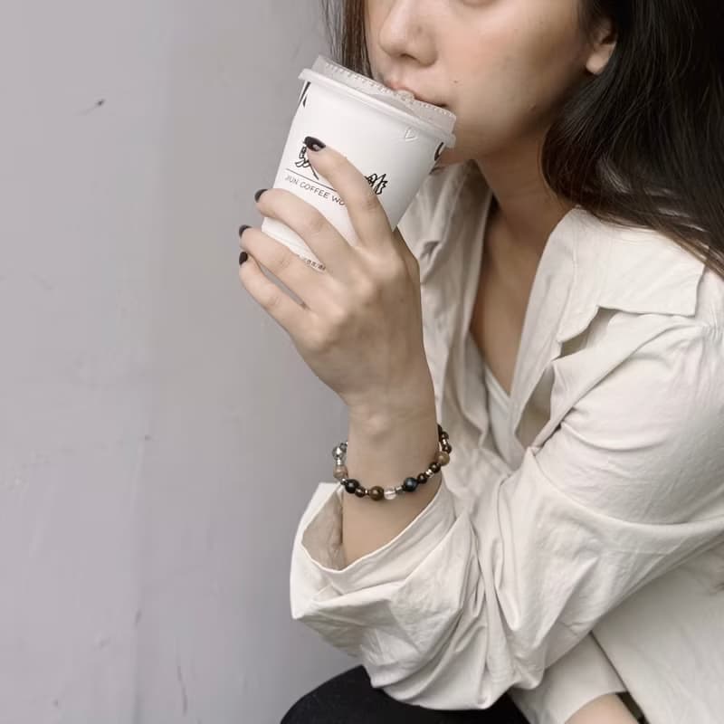 Mimis設計款 虎眼晶魅 胎毛水晶手鍊