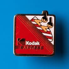 桑惠商號 KODAK柯達 Kodak express 吉祥物少女 古董徽章