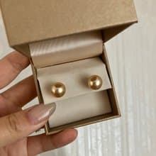 南洋金珠耳釘 耳環 耳夾 10-11mm 天然海水珍珠 京都直郵 18k耳針