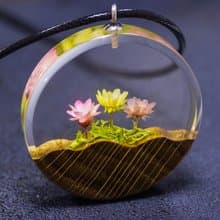 木質樹脂吊墜 Waltz of the Flowers 環氧樹脂飾品可愛的禮物送給
