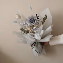 藍灰色玫瑰花束 永生花束 情人節花束