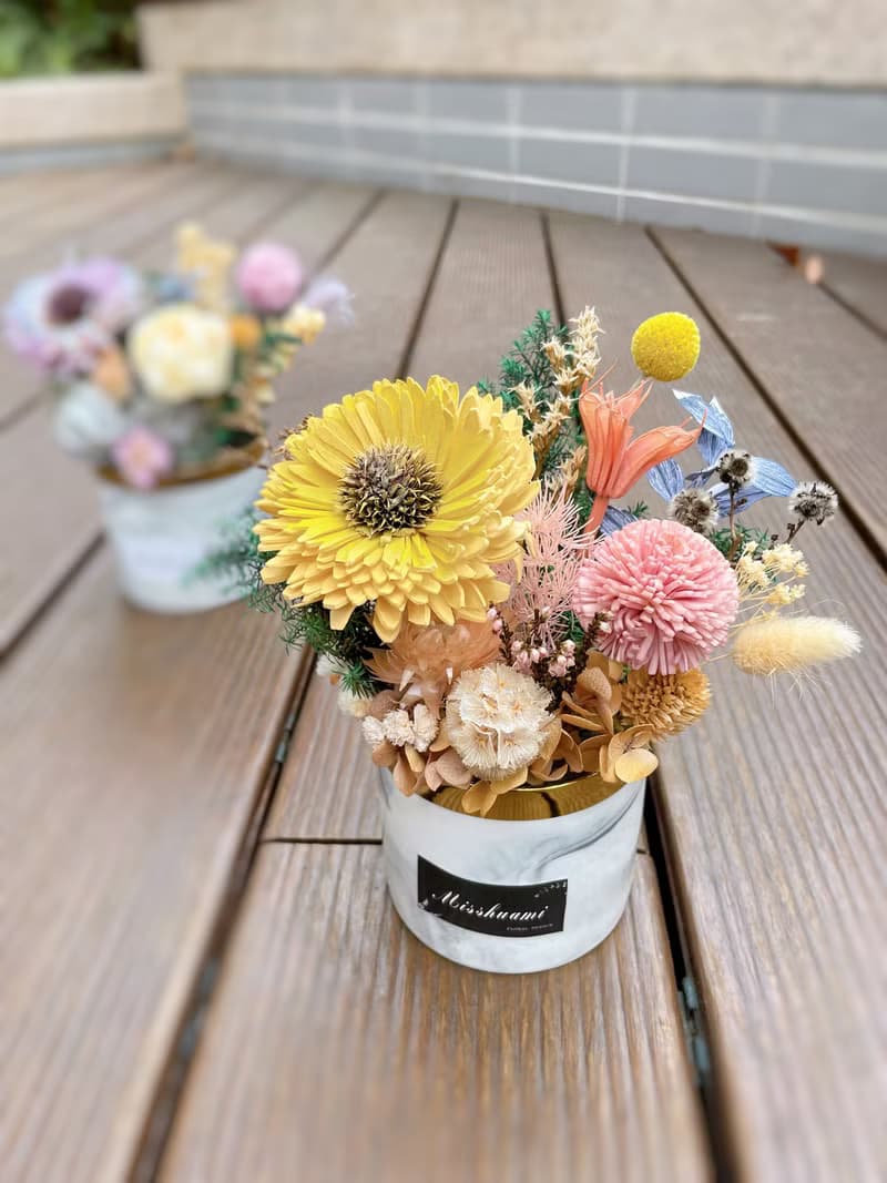 Miss。花謎 【溫暖你的心】太陽花桌花 盆花 開幕花禮 喬遷 升遷