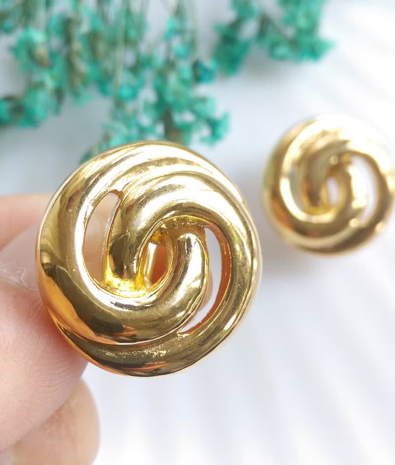 Vintage Jewelry 西洋古董飾品 MONET 摩登簡約 針式耳環