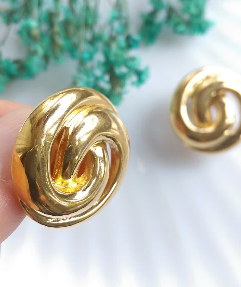 Vintage Jewelry 西洋古董飾品 MONET 摩登簡約 針式耳環