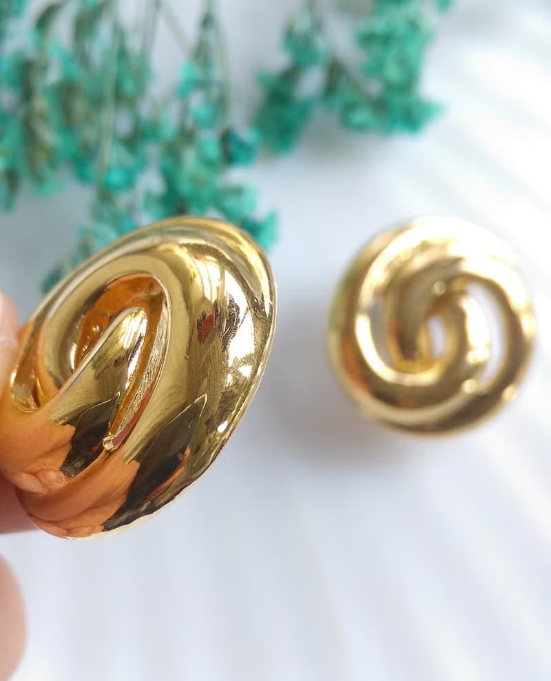Vintage Jewelry 西洋古董飾品 MONET 摩登簡約 針式耳環