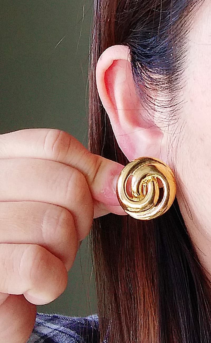 Vintage Jewelry 西洋古董飾品 MONET 摩登簡約 針式耳環