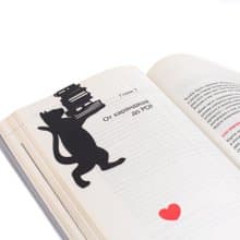Metal book bookmark // Cat the Librarian // Gift for Reading Cat Lovers