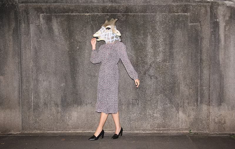 {:::Giraffe 長頸鹿人:::}_小荷葉圓領蝴蝶結側排釦長袖古著洋裝