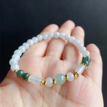 天然緬甸玉翡翠 油青 算盤珠 設計款 手鍊 路路通 禮物