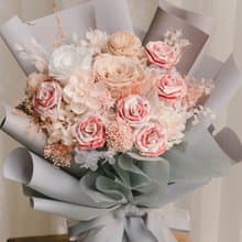 霧藍灰/鈔票花束/有錢花花束/紙鈔花束/錢花花束/生日禮物/情人節