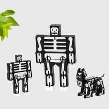 Cubebot 酷比人【限定骷髏款】木製變形積木機器人 益智設計玩具