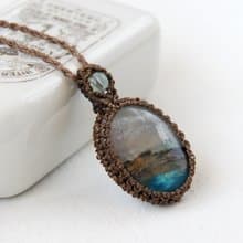 祕魯藍蛋白石編織項鍊