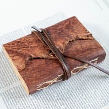 筆記本 Leather Journal, Vintage Bookbinding (Dark Rustic Brown Two-tone)