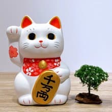 【櫻福招財】日本谷中堂招財貓 | 白櫻