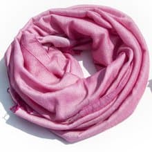 喀什米爾Cashmere 編織羊絨圍巾 羊毛真絲披巾 戒指絨披肩-雙色