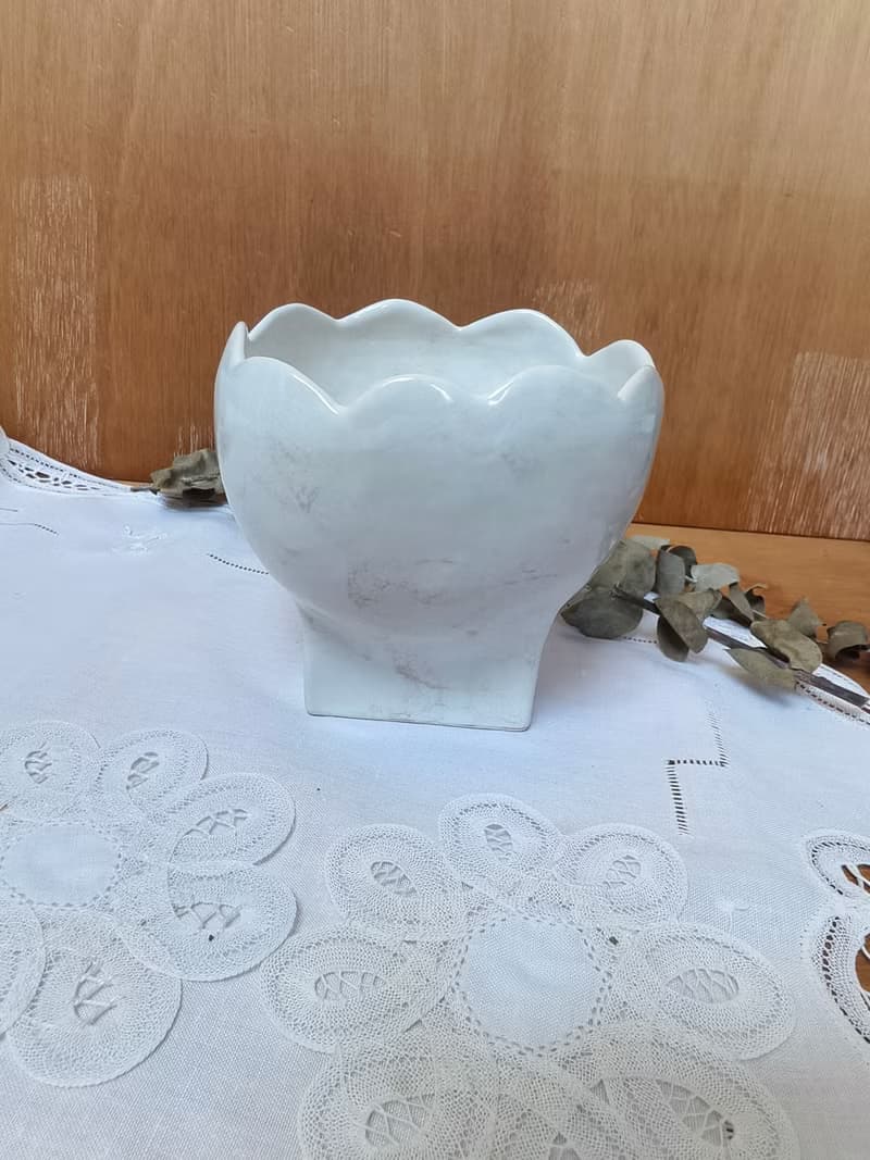 粉色大理石紋花瓣型花器
