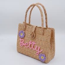 Custom made gifts, woven bags, Straw tote bags, 稻草手提袋 草編包