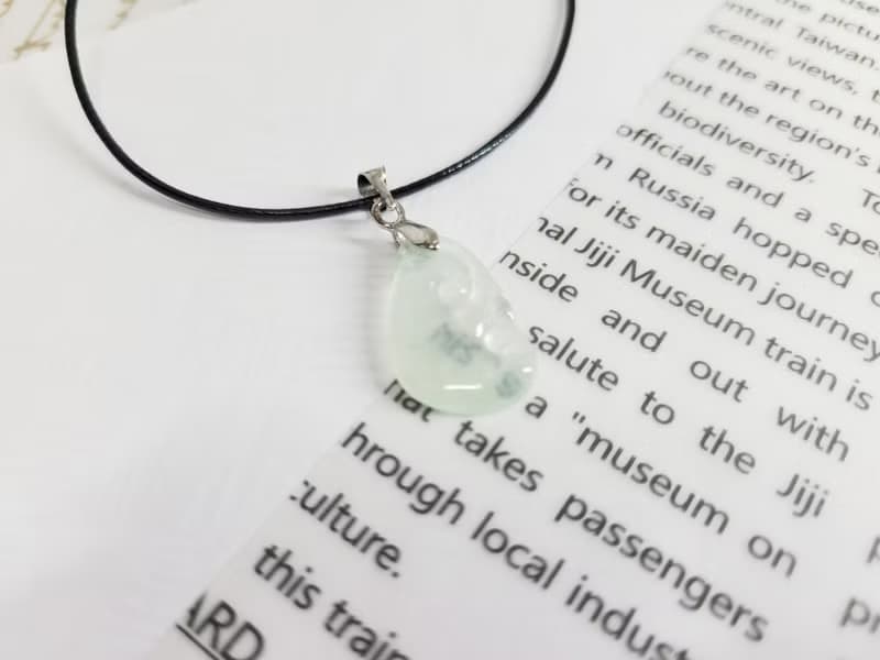 【親翠】天然翡翠 高冰意境棉手工如意項鍊 畢業禮物