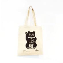 招財貓 lucky cat 台灣 托特包 環保袋 手拿 手提袋 提袋八安