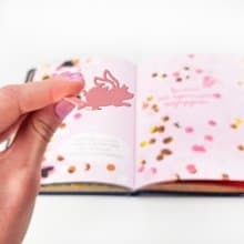 Cute Bookmark Flying Pig