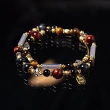 公爵的情人 // C1324虎眼石白水晶黃銅雙圈手鍊