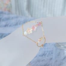 罌粟花田鍍14K金S925手鍊