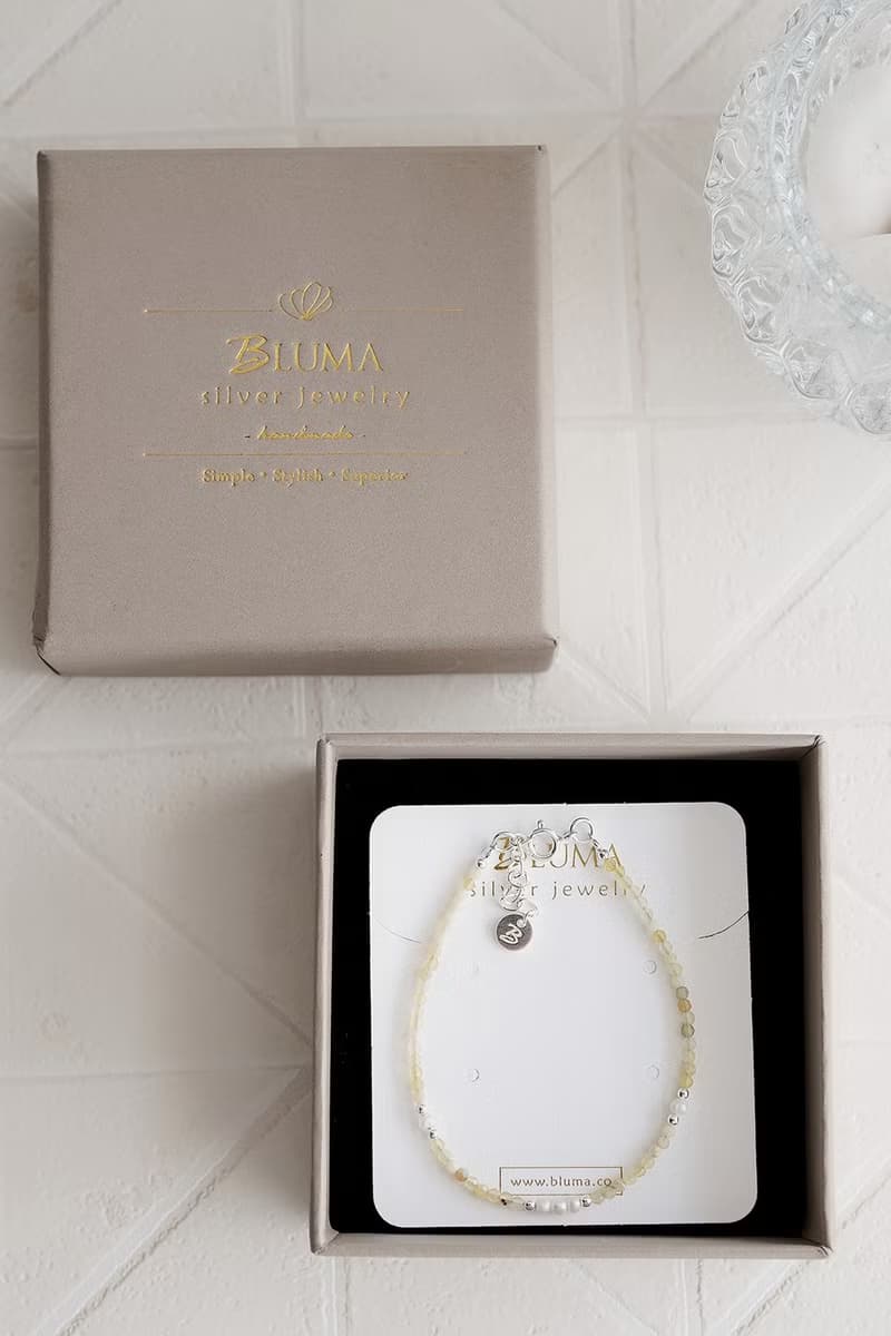 蛋白石圓舞曲純銀手鍊 | 水晶淡水珍珠 女生手鏈 飾品禮盒 情人節