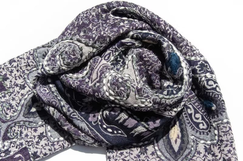 喀什米爾Cashmere/水煮羊毛披肩/針織圍巾/刺繡圍巾/羊絨披巾-花