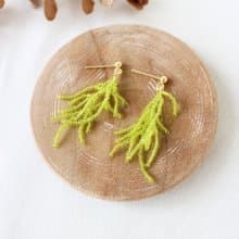 串珠耳飾_松葉/淺綠色/beading earing