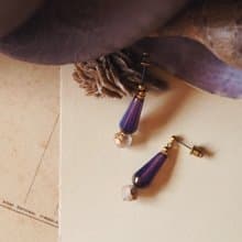 【限量】薔薇漸層 捷克玻璃珠耳環