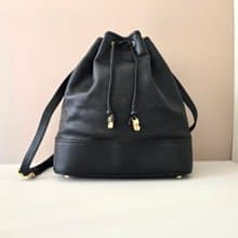 絕版古董包 Loewe 黑色中古水桶包 單肩包 皮革包 斜背復古二手包