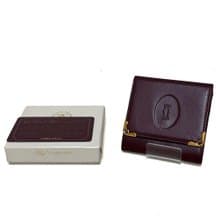 本物 Cartier カルティエ コインケース 小銭入れ 財布 マストライン レザー ボルドー 中古