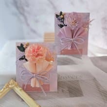 索拉康乃馨花束小卡 母親節花禮 乾燥花卡片