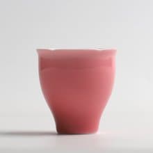 胭脂紅 玉蘭杯 主人杯 喝茶杯 50ml 漸變吹釉 手工中式茶器